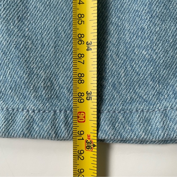 Anthropologie MOTHER Skirt Size 26 Snacks Maxi Light Wash Fall Denim Sugar Cone - Picture 15 of 15